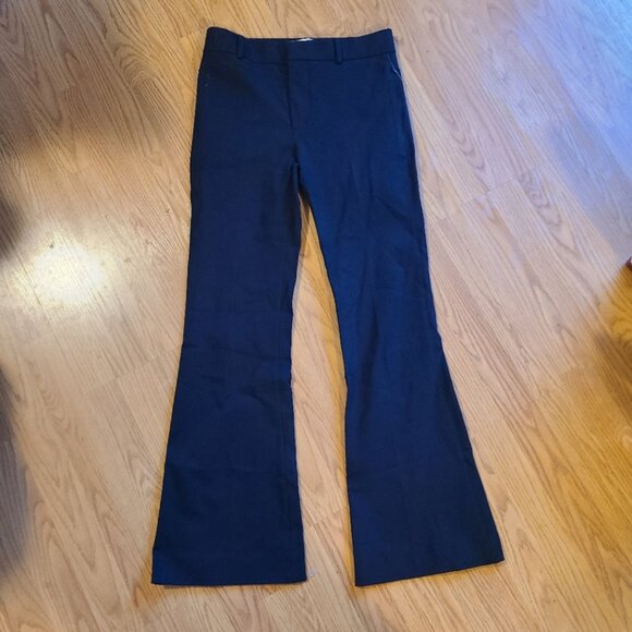 NEW NWOT! FRAME DENIM LE HIGH FLARE TROUSERS PANTS STRETCH COTTON TAILORED sz 4 - Picture 2 of 6